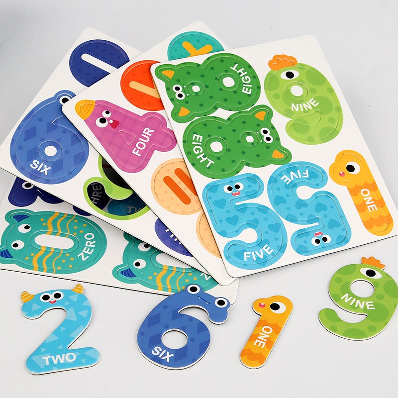 Children'S Magnetic Puzzle Refrigerator Sticker Capital Alphanumeric Animal Cognitive Magnetic Sticker Early Education Enlightenment Puzzle - Image 4